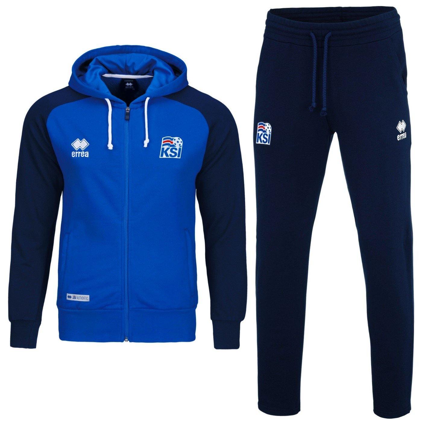 Iceland World Cup Hooded Presentation Soccer Tracksuit 2018/19 - Errea