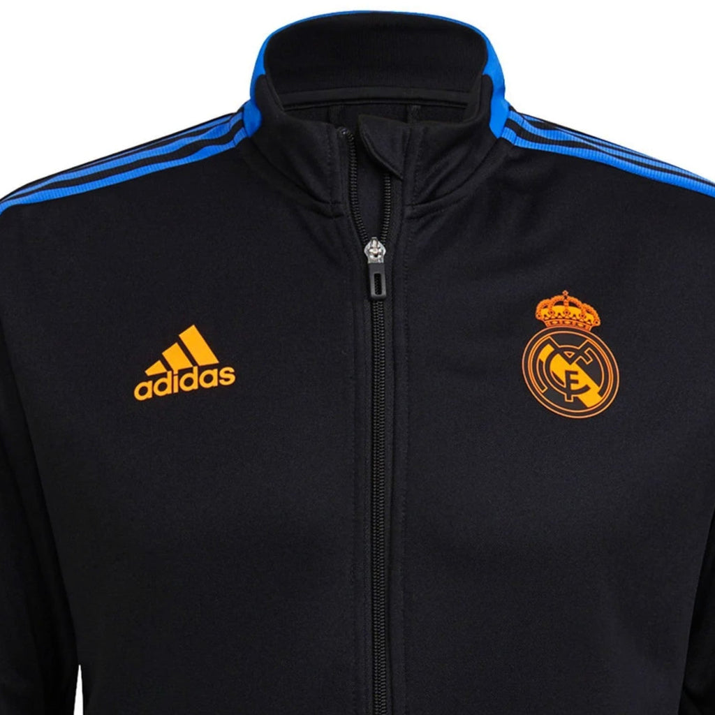 Real Madrid black training bench Soccer tracksuit 2021/22 - Adidas