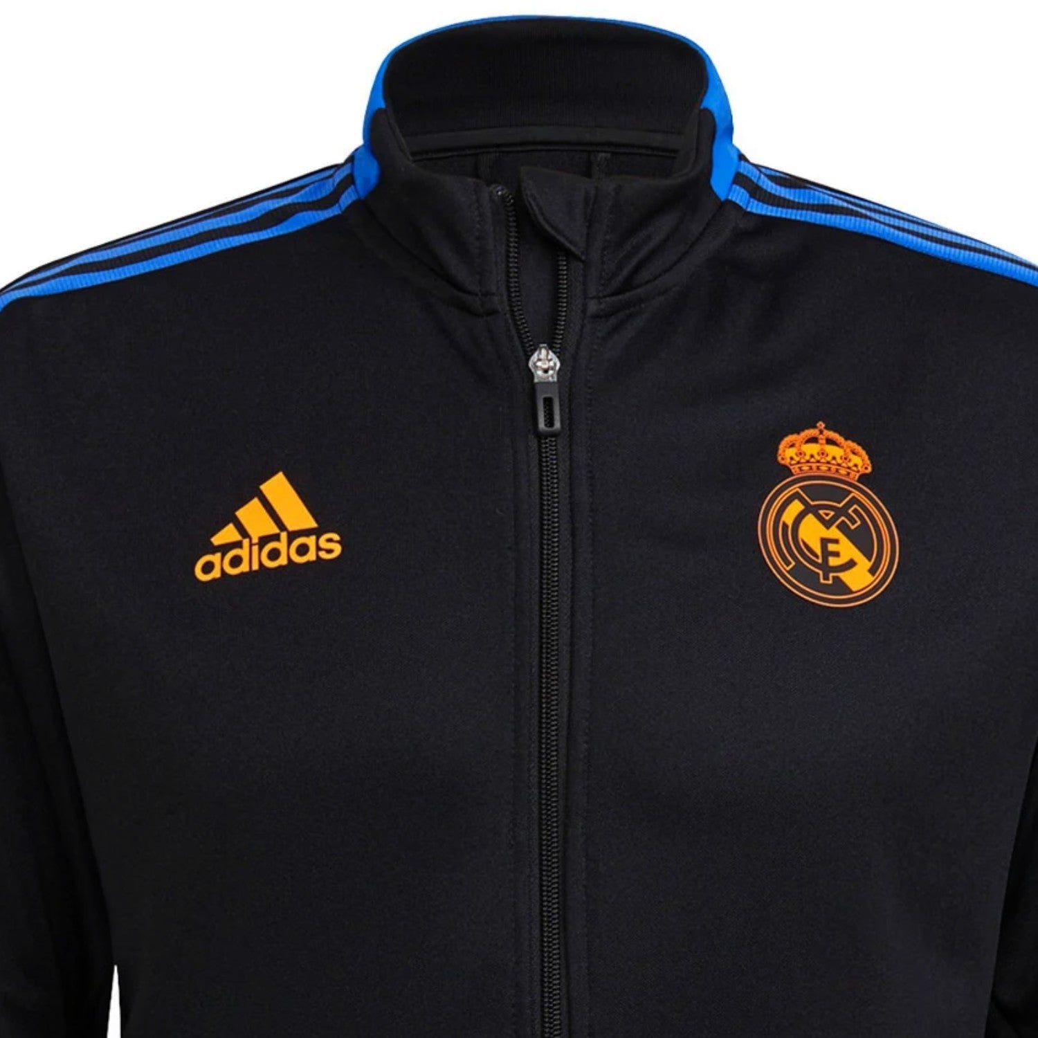 Real Madrid black training bench Soccer tracksuit 2021/22 - Adidas