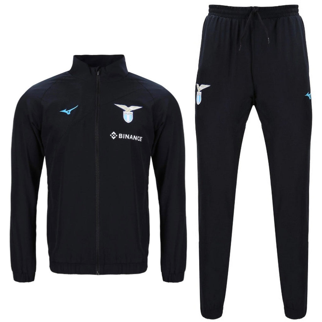 SS Lazio black presentation Soccer tracksuit 2022/23 - Mizuno