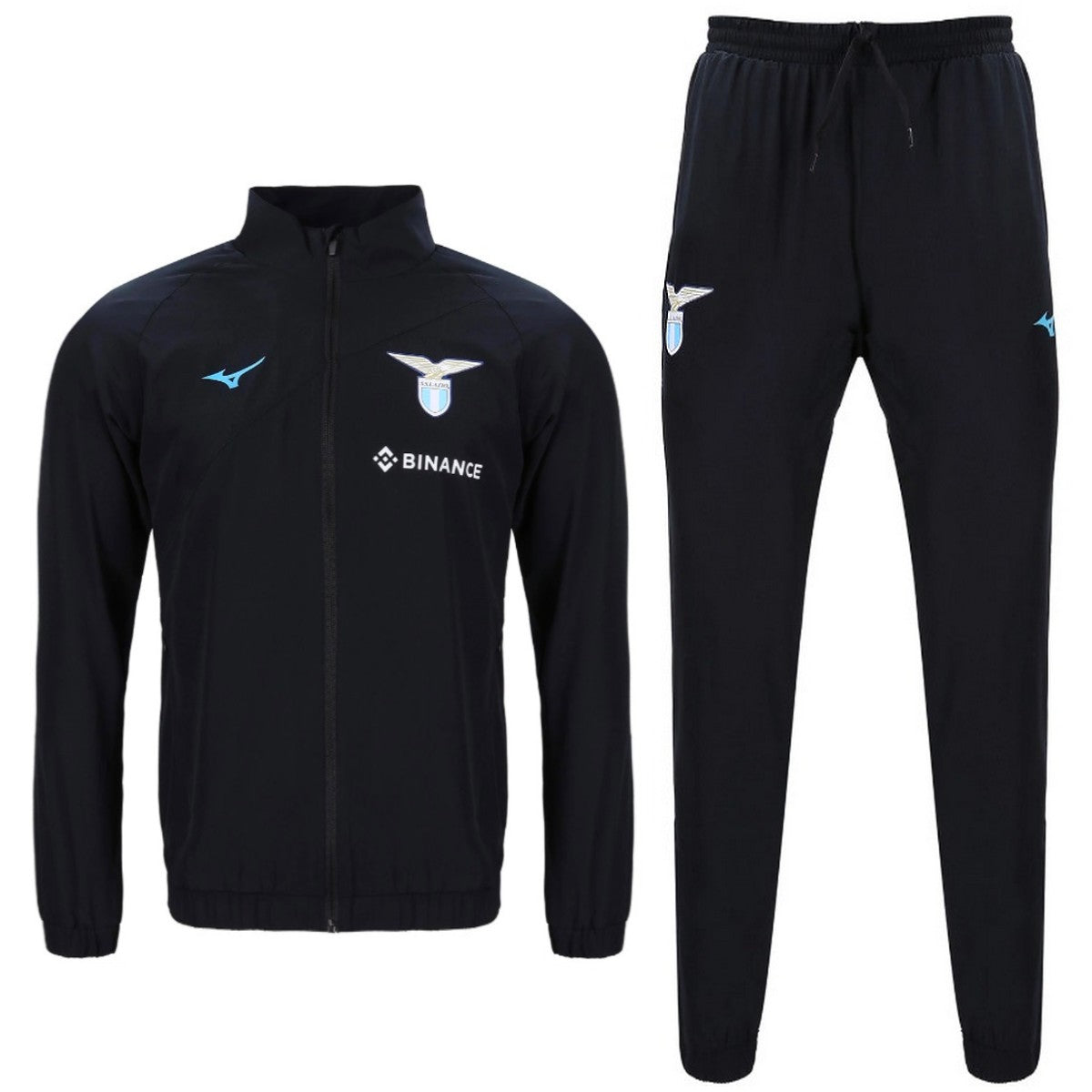 SS Lazio black presentation Soccer tracksuit 2022/23 - Mizuno